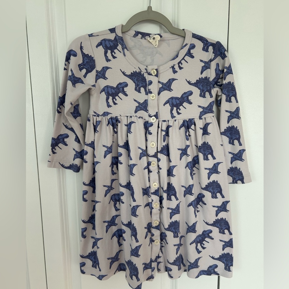 Kate Quinn Purple Dinosaur Print Dress